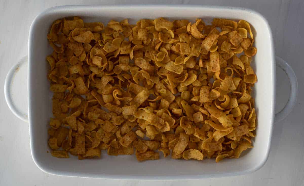 fritos in casserole dish