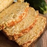 sliced cheesy zucchini bread