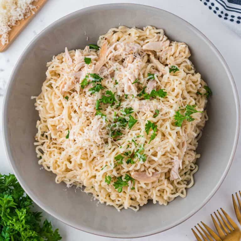 Parmesan Chicken and Ramen Noodles