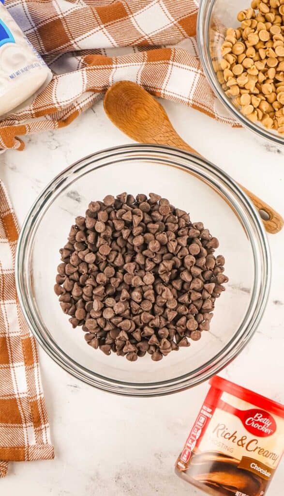 bowl of chocolate chips