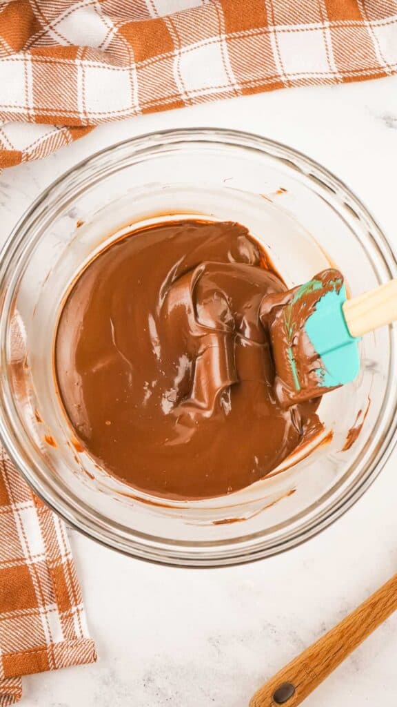 stirring melted chocolate