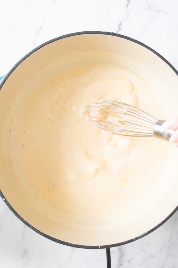 whisking easy cheese sauce