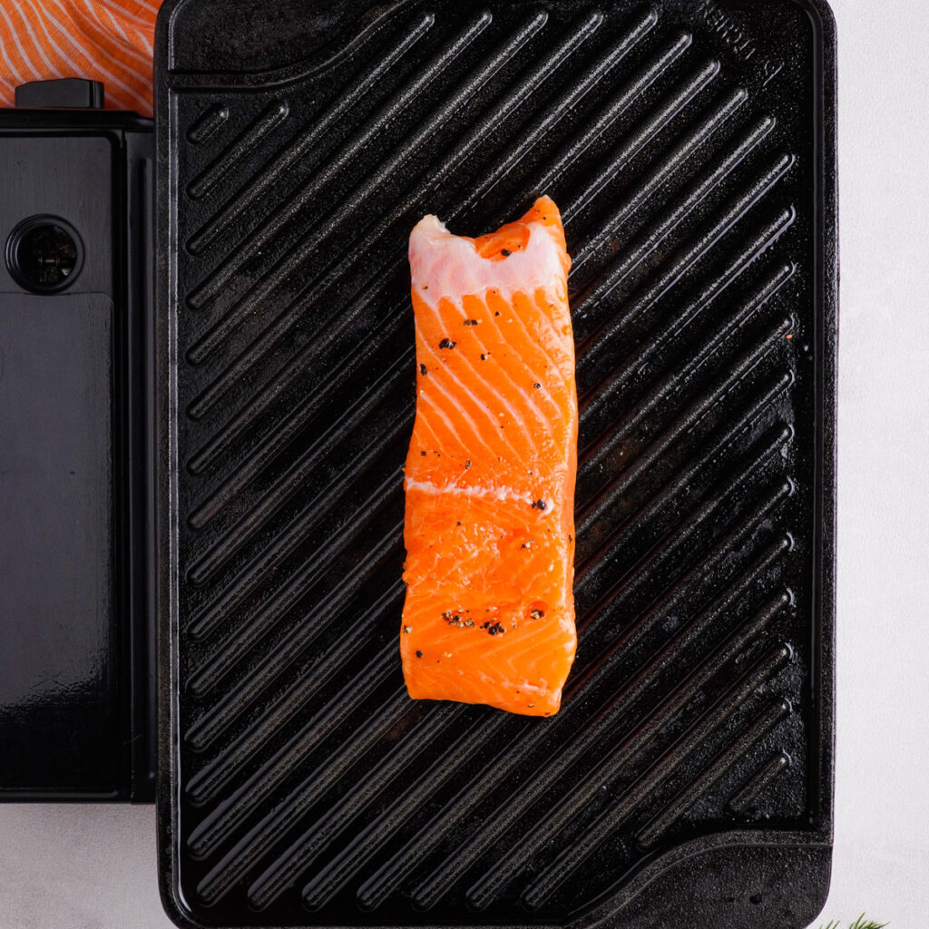 salmon on grill