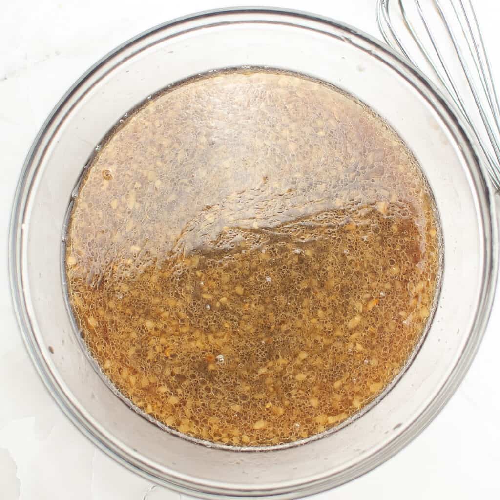homemade teriyaki sauce in glass bowl