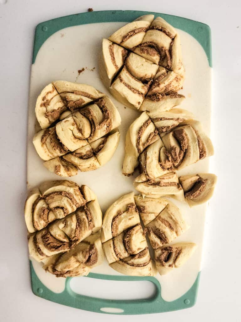 chopped cinnamon roll dough
