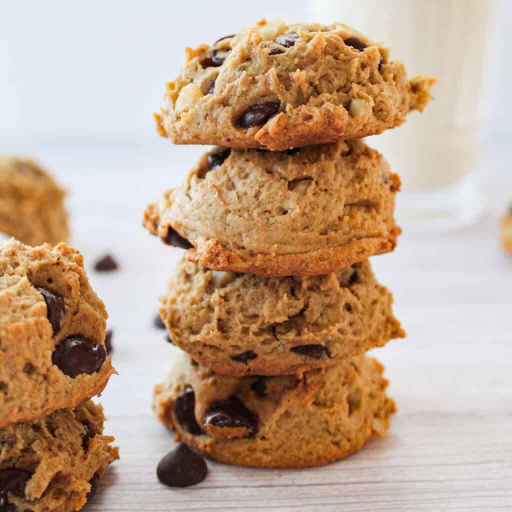 stack of chunky monkey cookies