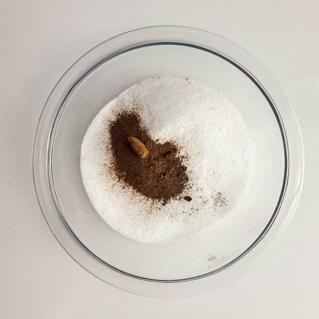 cinnamon and sugar in bowl