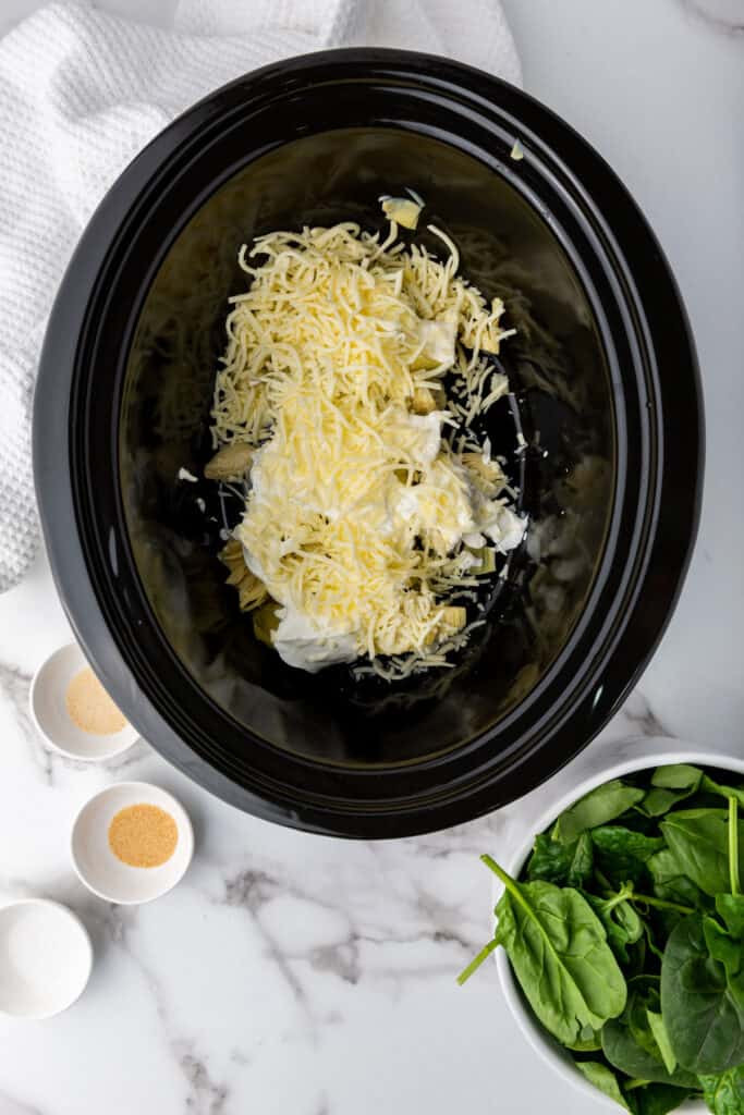 shredded cheese in slow cooker