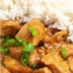 collage of slow cooker teriyaki chicken with recipe name overlay