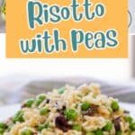 Risotto with Peas Pinterest pin
