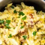 collage of bacon egg salad with recipe name overlay