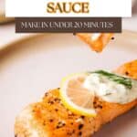 Salmon With Dill Sauce Pinterest pin