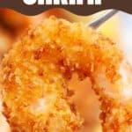 collage of fried shrimp with recipe name overlay