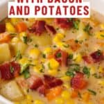collage of corn chowder with recipe name overlay
