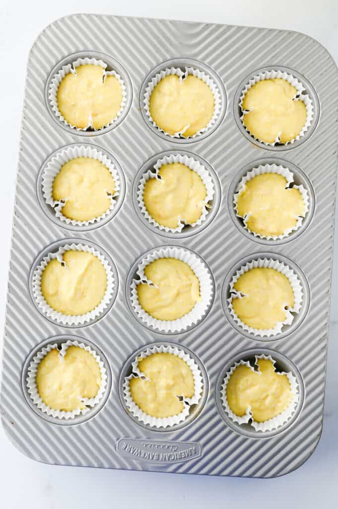 cornbread muffins before baking