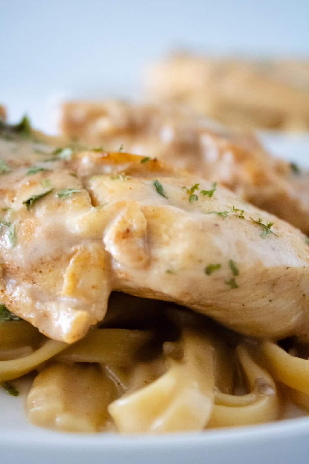 Creamy Mushroom Chicken Pasta - Shaken Together