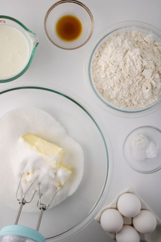 mixing butter and sugar