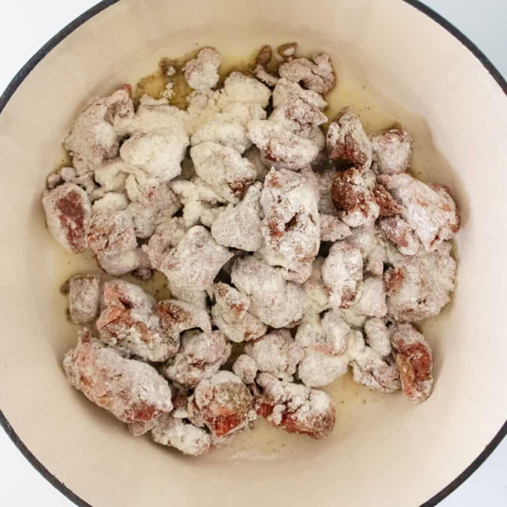 beef tips before cooking