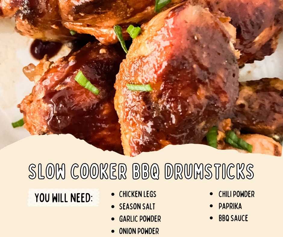 Slow Cooker BBQ Chicken Drumsticks Shaken Together
