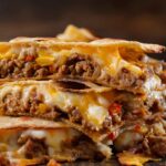 collage of sheet pan quesadillas with recipe name overlay