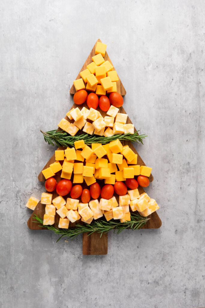 Christmas tree cheese platter