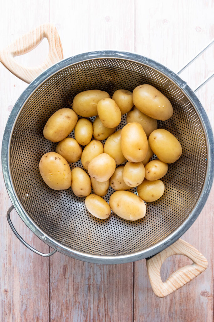 potatoes in colander