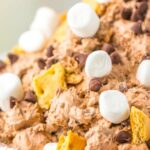 collage of s’mores fluff with recipe name overlay