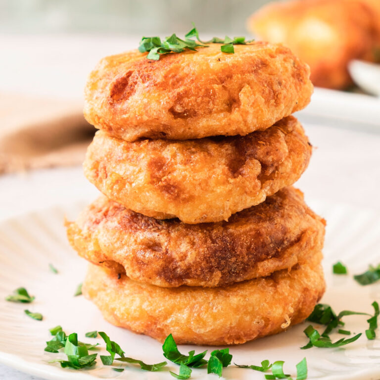 stack of potato fritters