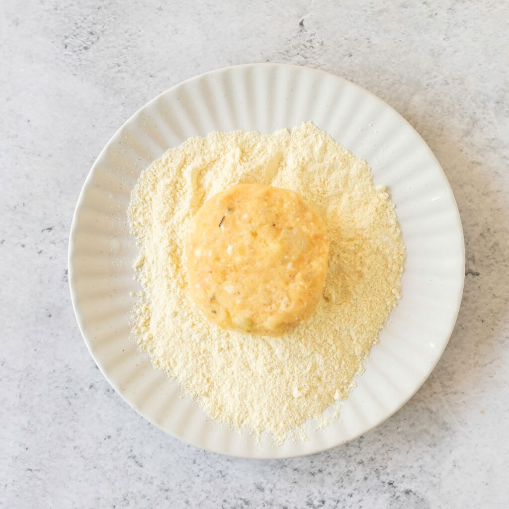 potato fritter in bread crumbs