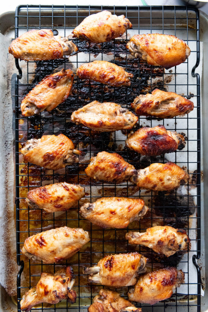 asian sticky wings after baking