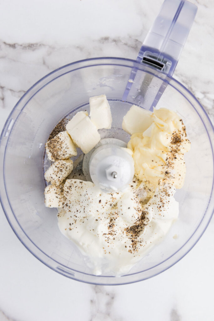 caramelized onion dip ingredients in food processor