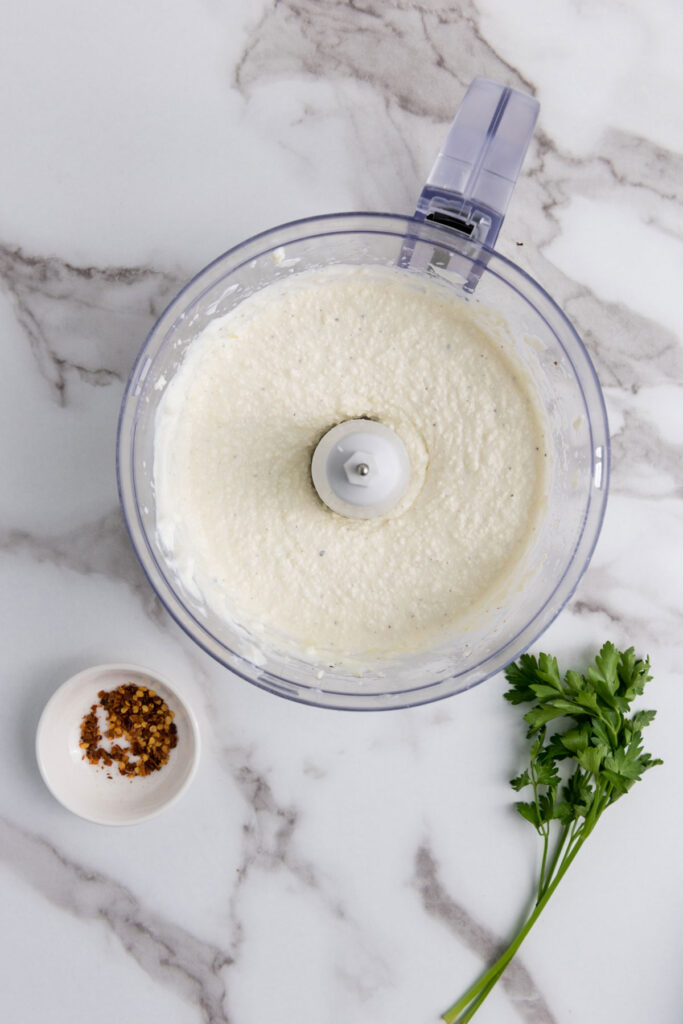 whipped feta in food processor