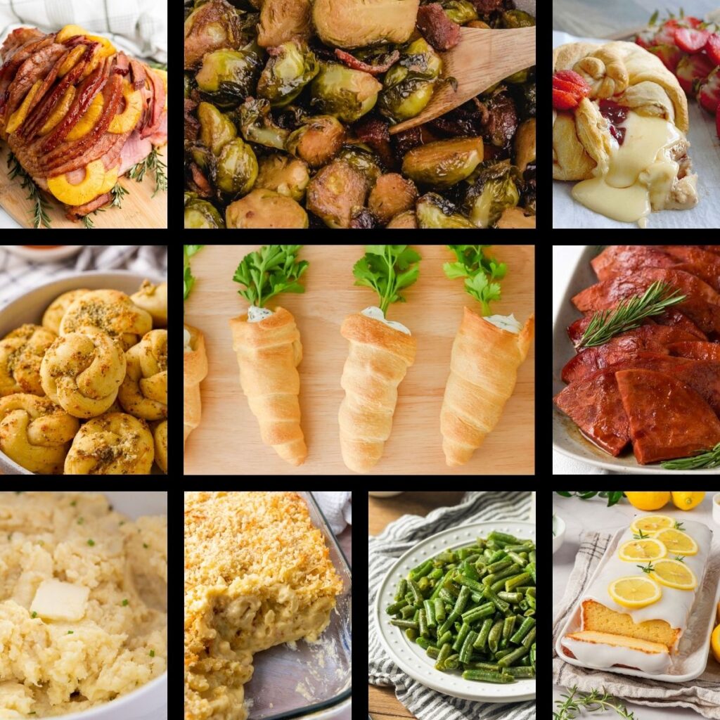 collage of Easter dishes