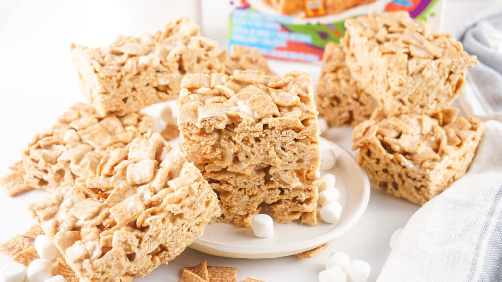 cinnamon toast crunch treats on plate