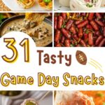 game day snack collage