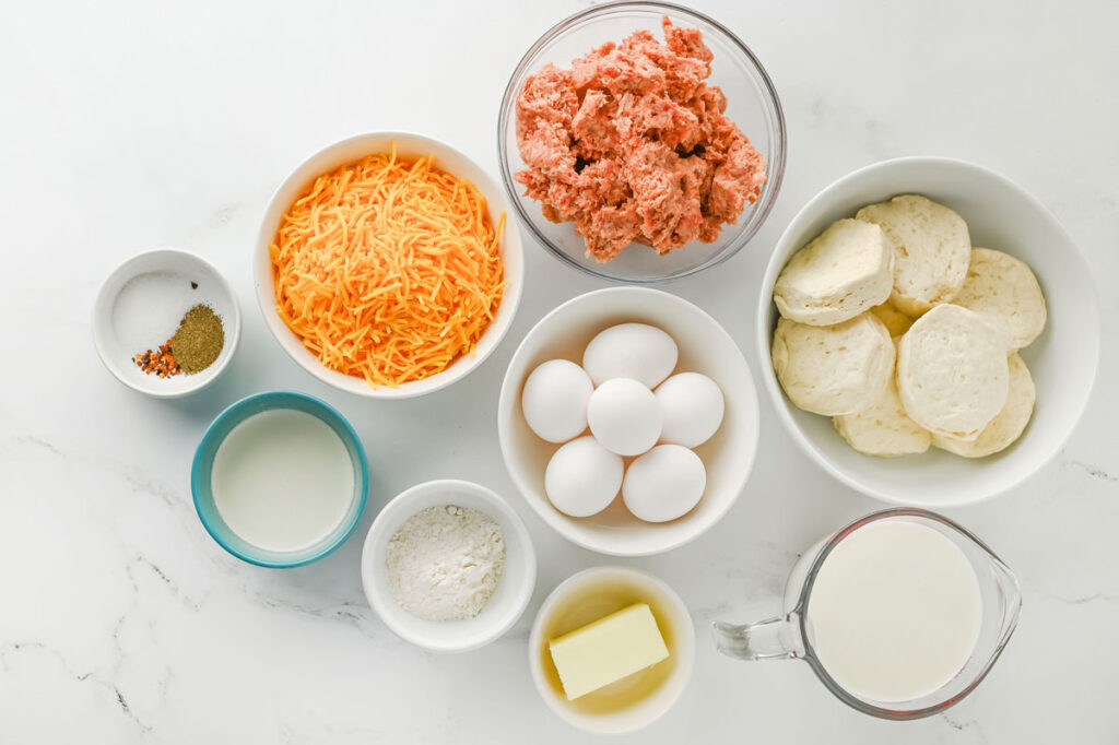 sausage gravy casserole ingredients