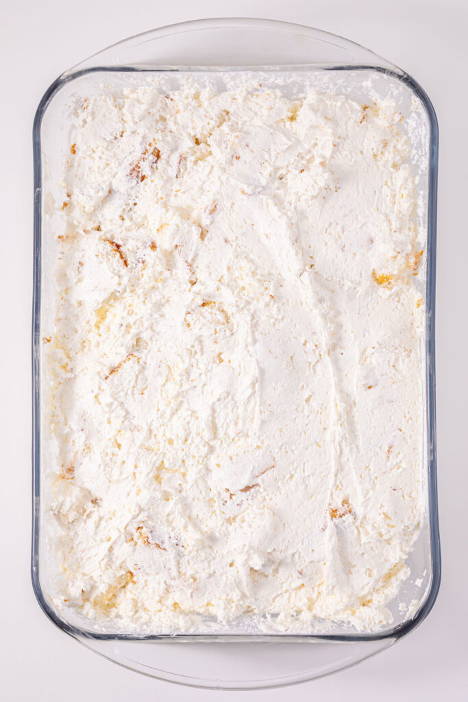 cherries in the snow before adding cherries