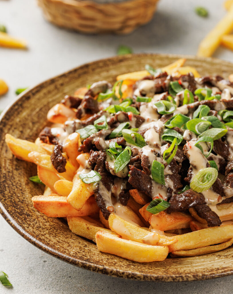plate of korean loaded fries