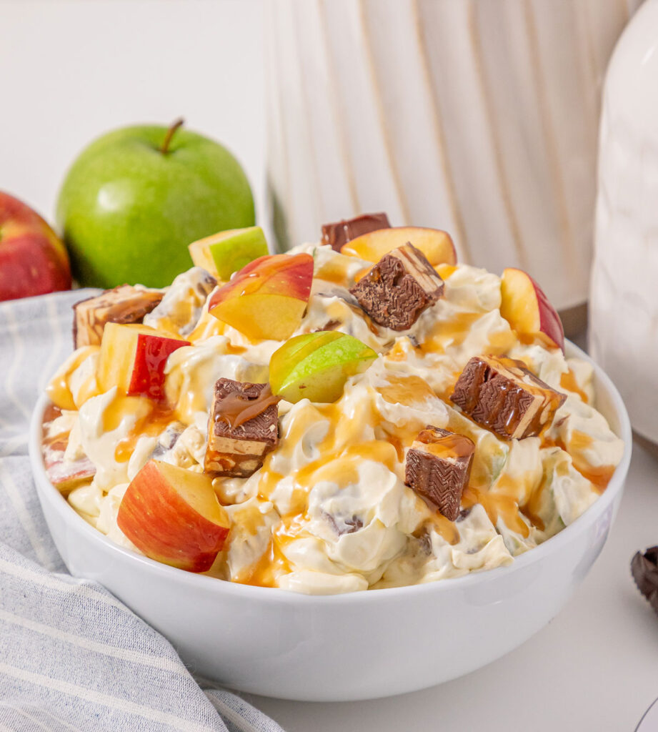 bowl of snickers apple salad